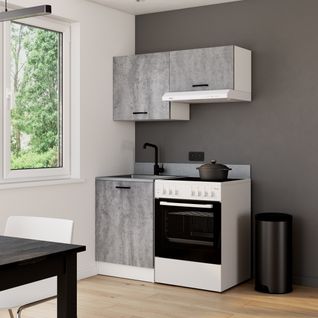 Ensemble Cuisine MALICE - Beton - L.120 cm