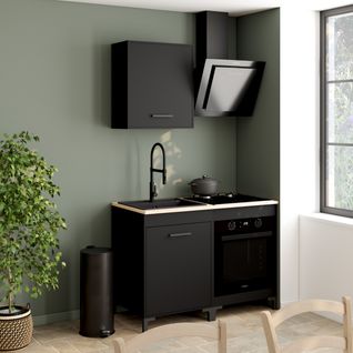 Ensemble Cuisine ONYX Noir - L.120 cm