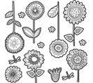 Stickers Floraux à Colorier