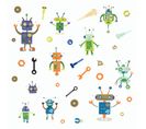 Stickers - Robots - Hauteur 22,9 Cm