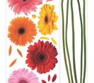 Stickers - Tiges De Fleurs Avec Têtes De Fleurs - Hauteur 45,7 Cm