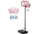 Panier De Basket Extérieur Avec Hauteur Réglable 160-210 Cm, Support De Basket Sur Pied