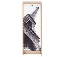 Classeur à Rideau Chêne 6 Niches L 37.8 H 103.8 P 38.4 Cm - Coloris: Tour Eiffel 750 751