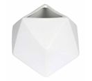 Vase Déco En Céramique "geometrik" 19cm Blanc