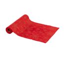 Chemin De Table Tissu En Velours Rouge Avec Flocons Pailletés Dorés 28 X 300 Cm