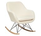 Rocking Chair Bouclette Olmeto Atmosphera - Blanc