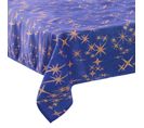 Nappe Étoiles De Noël Caneva - L. 140 X L. 360 Cm - Bleu Nuit
