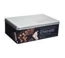 Boîte à Chocolat En Métal Noir Déco Relief Argent