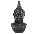 Statue Bouddha "tête Souriante" 113cm Noir