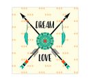 Cadre Mandala Et Flèches - 30 X 30 Cm - Dream Love