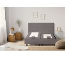 Sommier relaxation 2x80x200 cm EPEDA ZEN tissu gris taupe