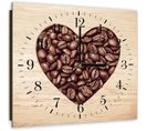 Horloge Murale Bois Et Café Pour Ambiance Chaleureuse 30 X 30 Cm Marron