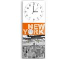 Horloge Murale Design 'new York' Urbaine Et Moderne 25 X 65 Cm Blanc