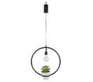 Lampe Suspension Led "plante Garden" 30cm Noir