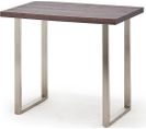 Table Haute En Acier Et Chêne Tanner - Longueur 120 X Hauteur 107 X Profondeur 80 Cm