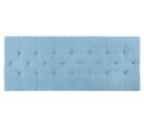 Tête De Lit En Bois Et Polyester Coloris Bleu Clair - Longueur 160 X Profondeur 7  X Hauteur 65 Cm