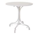 Table Haute, Table De Bar Ronde En Métal Coloris Blanc  - Diamètre 80 X Hauteur 78 Cm