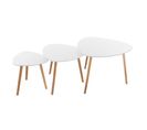 3 Tables D'appoint Mileo - Blanc