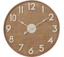 Horloge Murale Bois Clair Roseau/rotin/bambu 61,5x5,5x61,5cm