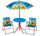 Set De Jardin Enfant - Pat'patrouille - Table Parasol Et 2 Chaises Pliantes