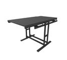 Table Modulable (l140 X L80 X H77 Cm) Convertible En Etagère - Style Industriel - Couleur Ebène