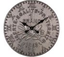 Horloge En Fer Pièce De Monnaie 60 Cm 1 Franc - Argent