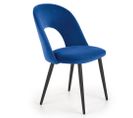 Chaise Moderne En Velours Bleu Clear