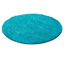 Shaggy - Tapis Uni Rond - Turquoise 120 X 120 Cm