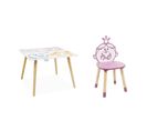Table Pour Enfant Avec Pot À Crayon + 4 Chaises Madame Princesse Collection Monsieur Madame