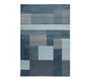 Tapis Cubisme Courtes Mèches Design Pour Salon Cosmos Bleu Jeans 120x170