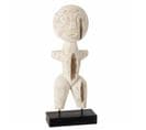 Statue Déco En Bois "personnage" 40cm Blanc