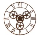 Horloge Murale Design "roues" 60cm Rouille