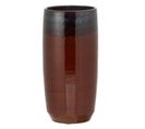 Vase Rond "bord Céramique" 45cm Noir et Rouge