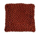Coussin Déco Carré "tricoté" 40x40cm Rouge