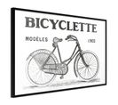 Affiche Murale Encadrée "bicyclette" 60 X 40 Cm Noir