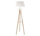Lampadaire Table En Bambou/ Lin - Dim : H 156 X D 46 Cm