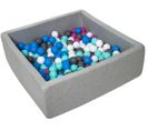 Piscine À Balles Pour Enfant, 90x90 Cm, Aire De Jeu + 200 Balles Blanc,bleu,rose,gris,turquoise