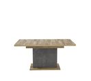 Table rectangulaire L.160/200 RICCIANO imitation chêne et béton