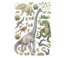 Stickers Dinosaure Dans La Foret - 1 Planche 42,5 X 65 Cm