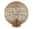Lampe À Poser Design Bambou Hildegard - Diam. 40 X H. 42 Cm - Beige Naturel