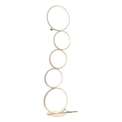 LED Lampadaire Blanc 32w Blanc Chaud Interrupteur Tactile Lampadaire Sur Pied Avec 5 Anneaux