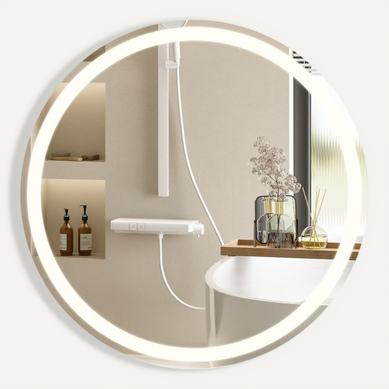 Miroir Lumineux Salle De Bain Rond 50 Cm LED, Mural Interrupteur Tactile Ip44 Réglable 3000k-6500k Miroir Lumineux Salle De Bain Rond 50 Cm LED, Mural Interrupteur Tactile Ip44 Réglable 3000k-6500k
