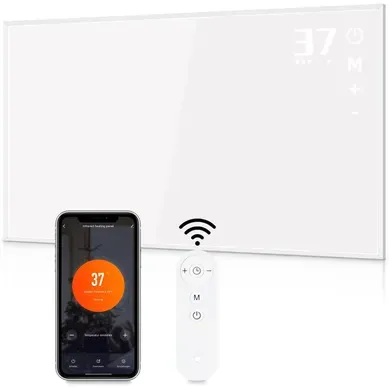 Chauffage infrarouge Radiateur - mural 600W Chauffage électrique télécommande Contrôle WIFI Chauffage infrarouge Radiateur - mural 600W Chauffage électrique télécommande Contrôle WIFI