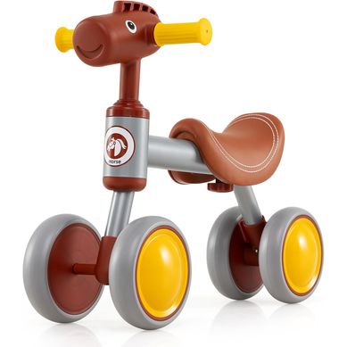 Draisienne Bébé Légère En Forme Tête De Cheval Avec Siège et Guidon, 4 Roues En Eva