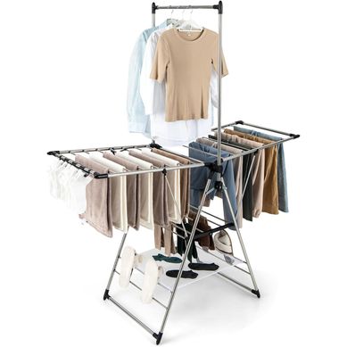 Étendoir Linge Intérieur, Sechoir à Linge Pliable En Alu ,pince De Chaussette Amovible Étendoir Linge Intérieur, Sechoir à Linge Pliable En Alu ,pince De Chaussette Amovible
