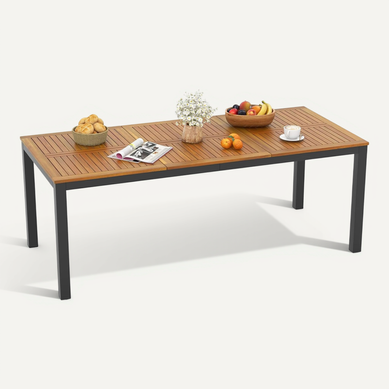 Table De Jardin 200 Cm Pour 8 Personnes, Table Exterieur En Bois D’acacia, Table à Manger Table De Jardin 200 Cm Pour 8 Personnes, Table Exterieur En Bois D’acacia, Table à Manger