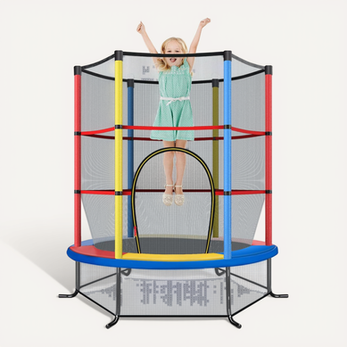 Trampoline Extérieur Enfants D.165 Cm Avec Filet De Sécurité, Charge Max 135kg (coloré) Trampoline Extérieur Enfants D.165 Cm Avec Filet De Sécurité, Charge Max 135kg (coloré)