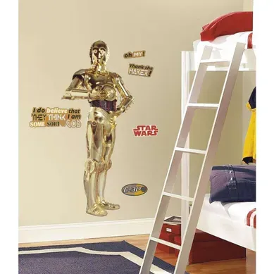 Stickers Repositionnables Géants C-3po, Personnage De Star Wars 146x61 - Star Wars C-3po Stickers Repositionnables Géants C-3po, Personnage De Star Wars 146x61 - Star Wars C-3po