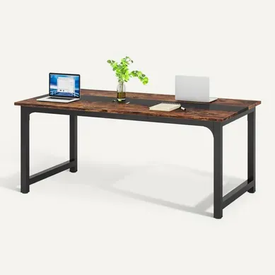 Bureau D'ordinateur Moderne, 160 X 80 Cm, Grand Bureau, Table D'ordinateur, Rustique/noir
