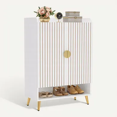 Meuble Chaussures Avec 2 Portes, 6 Étages Meuble De Rangement à Chaussures,75x 35x 110cm Meuble Chaussures Avec 2 Portes, 6 Étages Meuble De Rangement à Chaussures,75x 35x 110cm